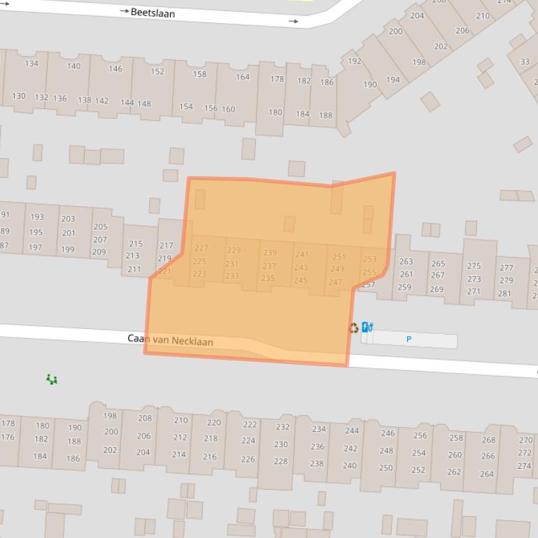 Kaart van postcodegebied 2281BH.