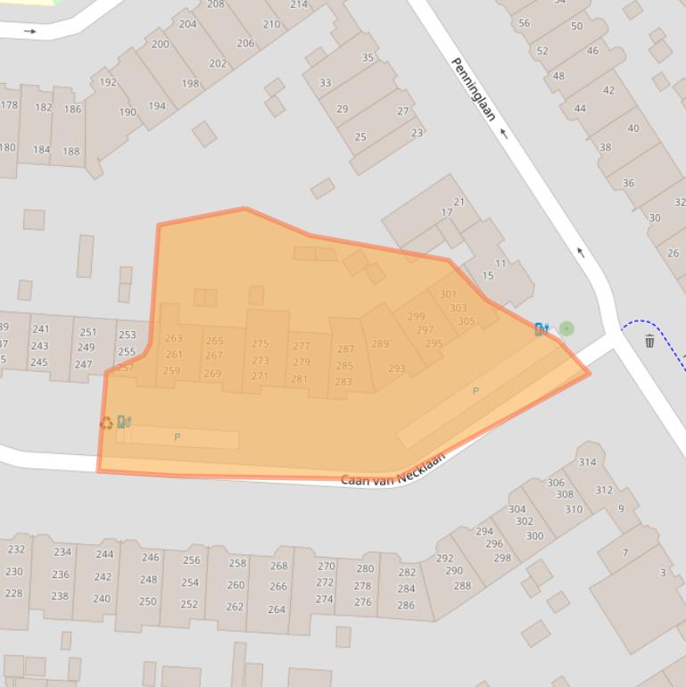 Kaart van postcodegebied 2281BJ.