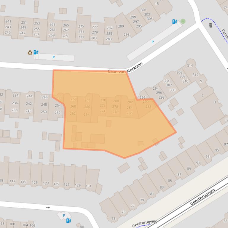 Kaart van postcodegebied 2281BT.