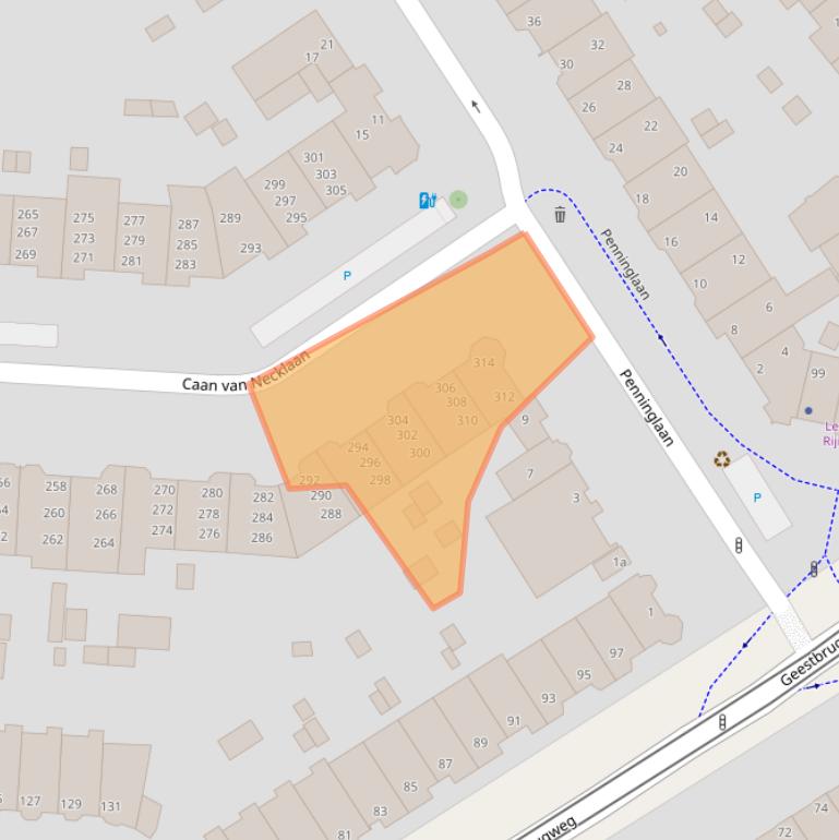 Kaart van postcodegebied 2281BV.