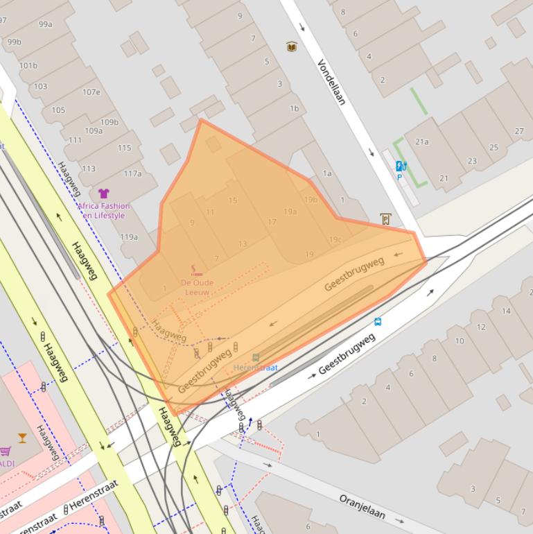 Kaart van postcodegebied 2281CC.