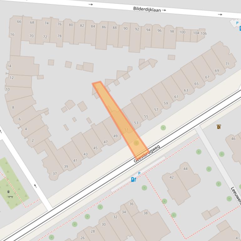 Kaart van postcodegebied 2281CE.