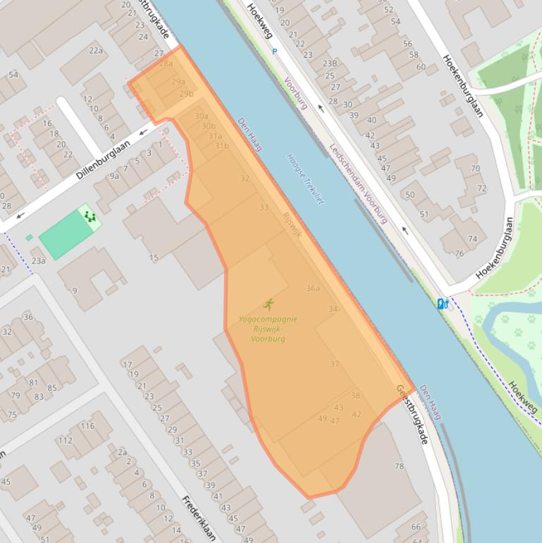 Kaart van postcodegebied 2281CX.