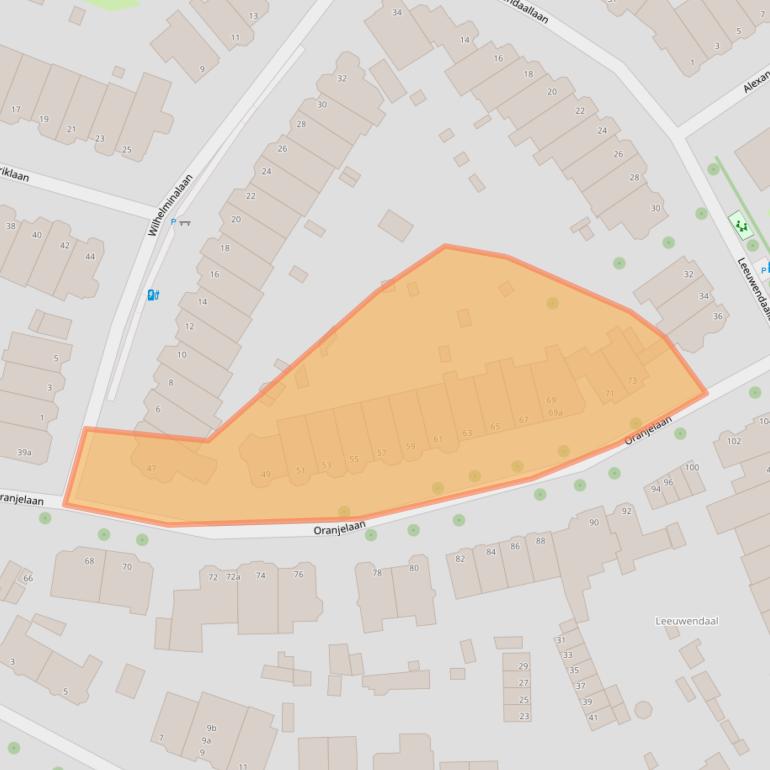 Kaart van postcodegebied 2281GB.