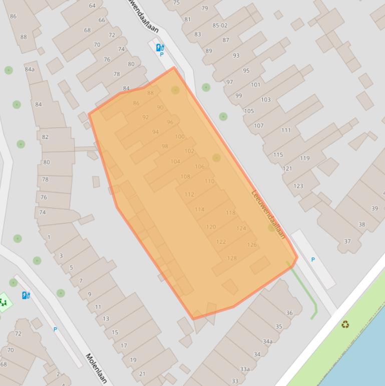 Kaart van postcodegebied 2281GT.