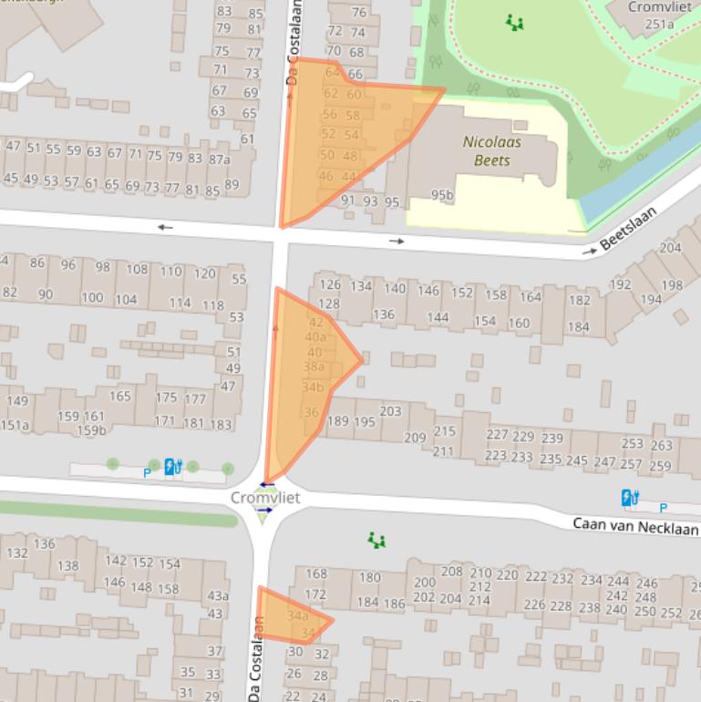 Kaart van postcodegebied 2281SJ.