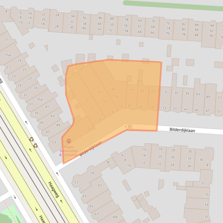 Kaart van postcodegebied 2281SM.