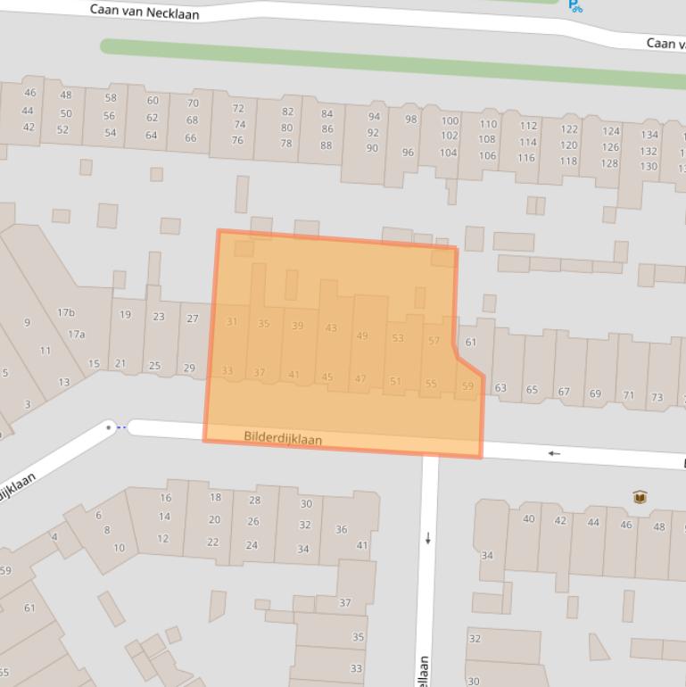 Kaart van postcodegebied 2281SN.