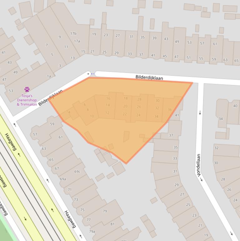 Kaart van postcodegebied 2281ST.