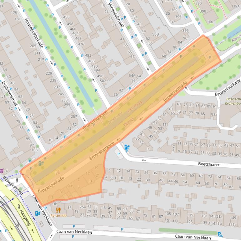 Kaart van postcodegebied 2281TA.