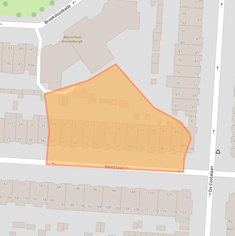 Kaart van postcodegebied 2281TG.