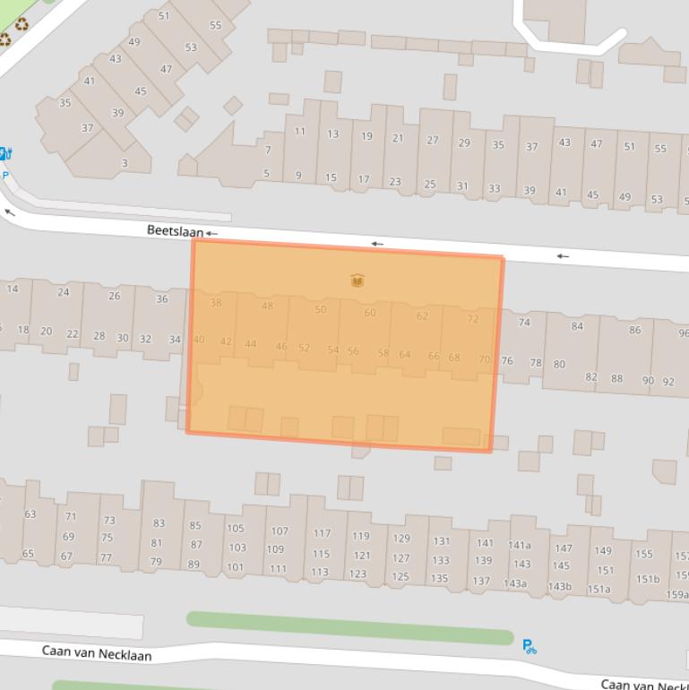 Kaart van postcodegebied 2281TK.