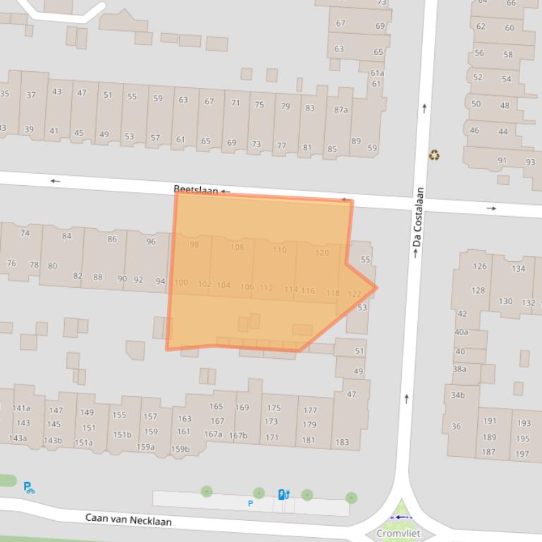 Kaart van postcodegebied 2281TM.