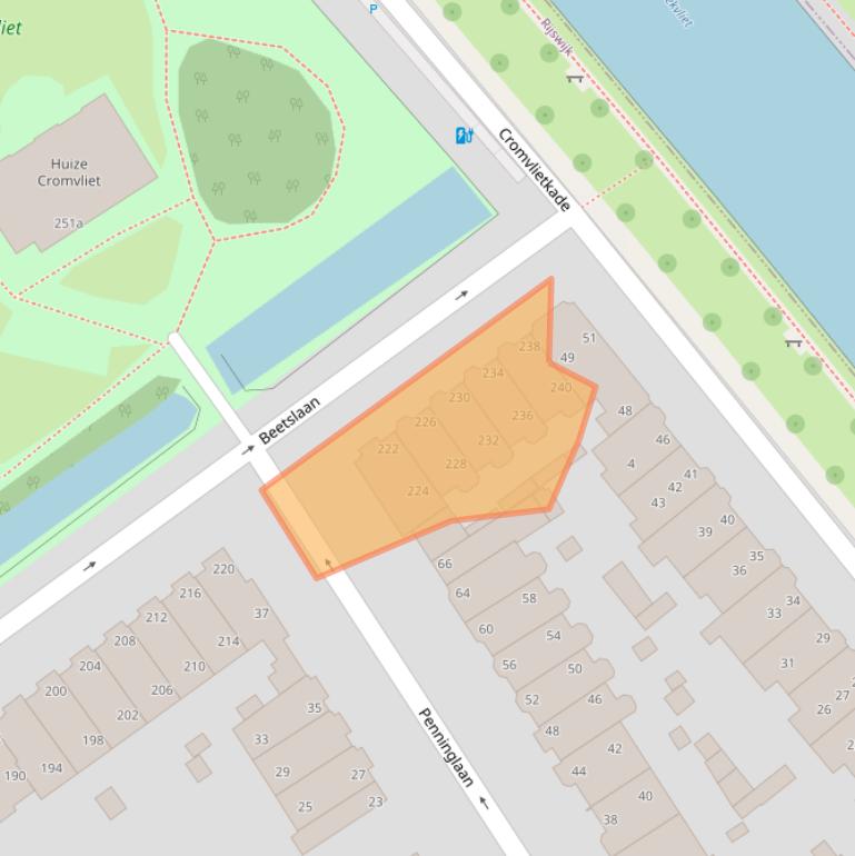 Kaart van postcodegebied 2281TS.