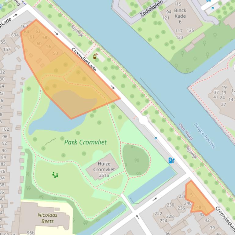 Kaart van postcodegebied 2281TW.