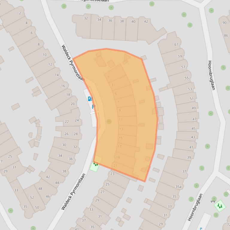Kaart van postcodegebied 2281VJ.
