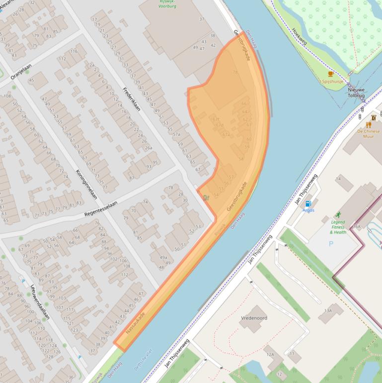 Kaart van postcodegebied 2281XH.