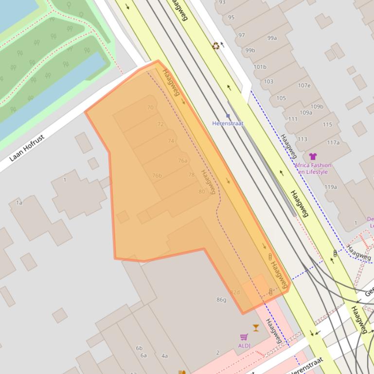 Kaart van postcodegebied 2282AC.