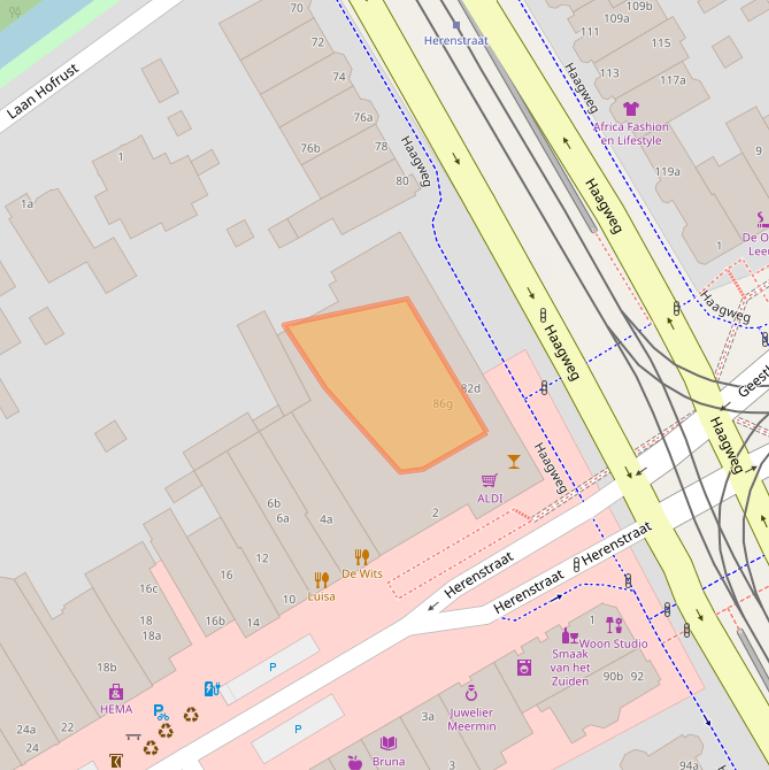 Kaart van postcodegebied 2282AD.