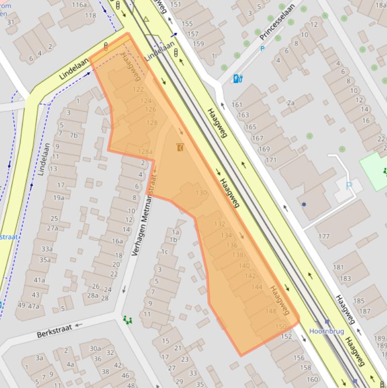 Kaart van postcodegebied 2282AH.