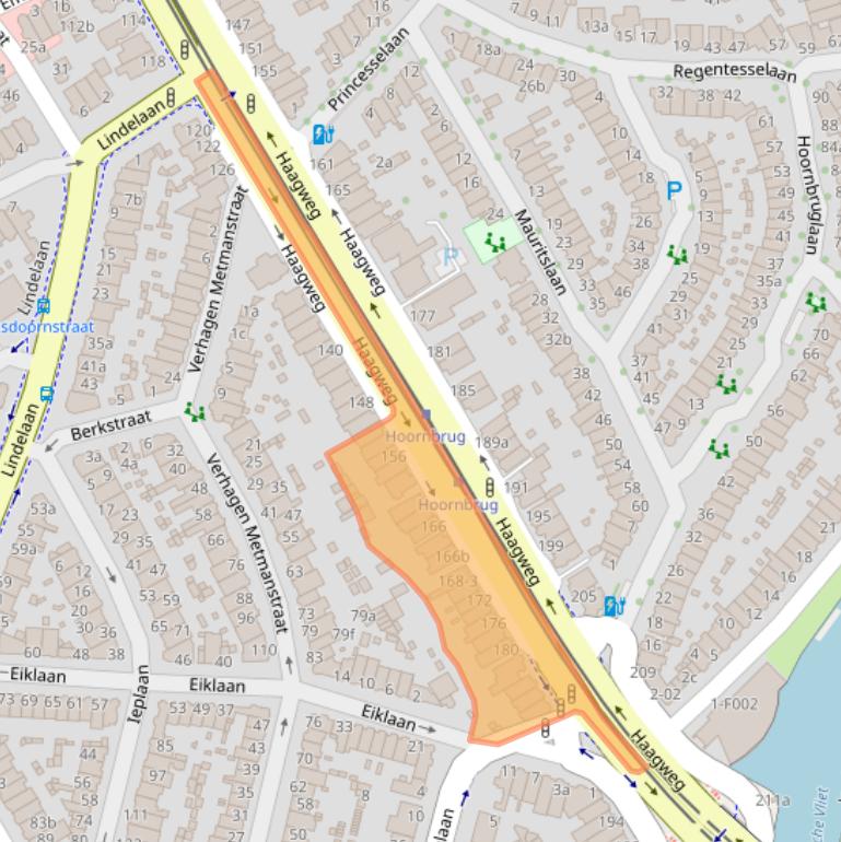 Kaart van postcodegebied 2282AJ.