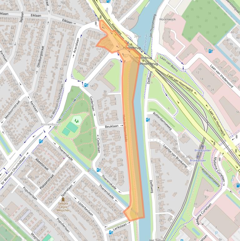 Kaart van postcodegebied 2282AK.