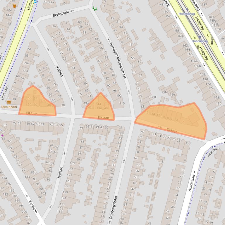 Kaart van postcodegebied 2282AV.