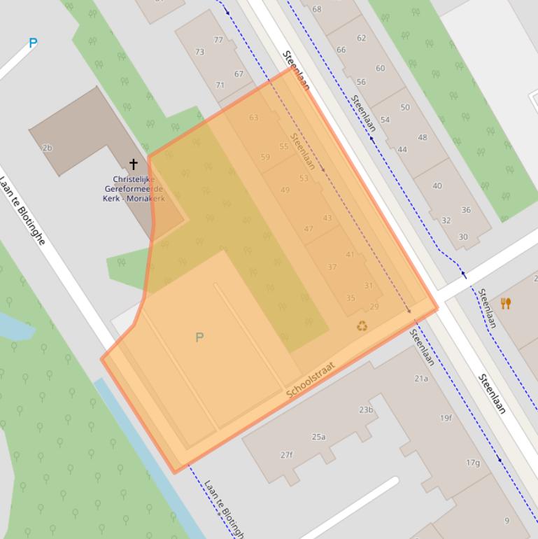 Kaart van postcodegebied 2282BA.