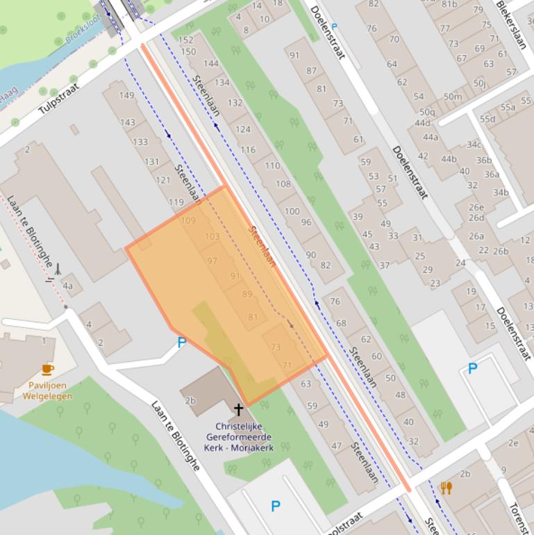 Kaart van postcodegebied 2282BB.