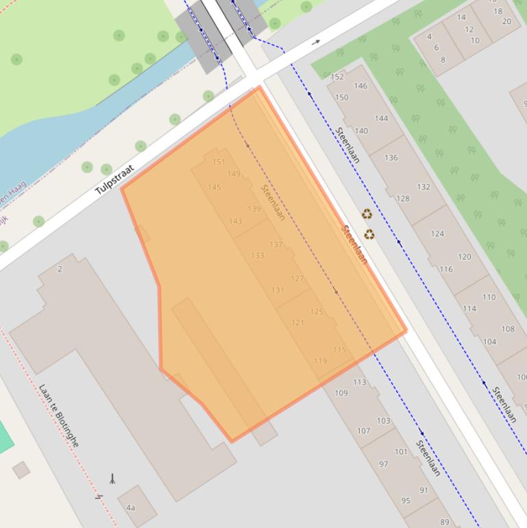 Kaart van postcodegebied 2282BC.