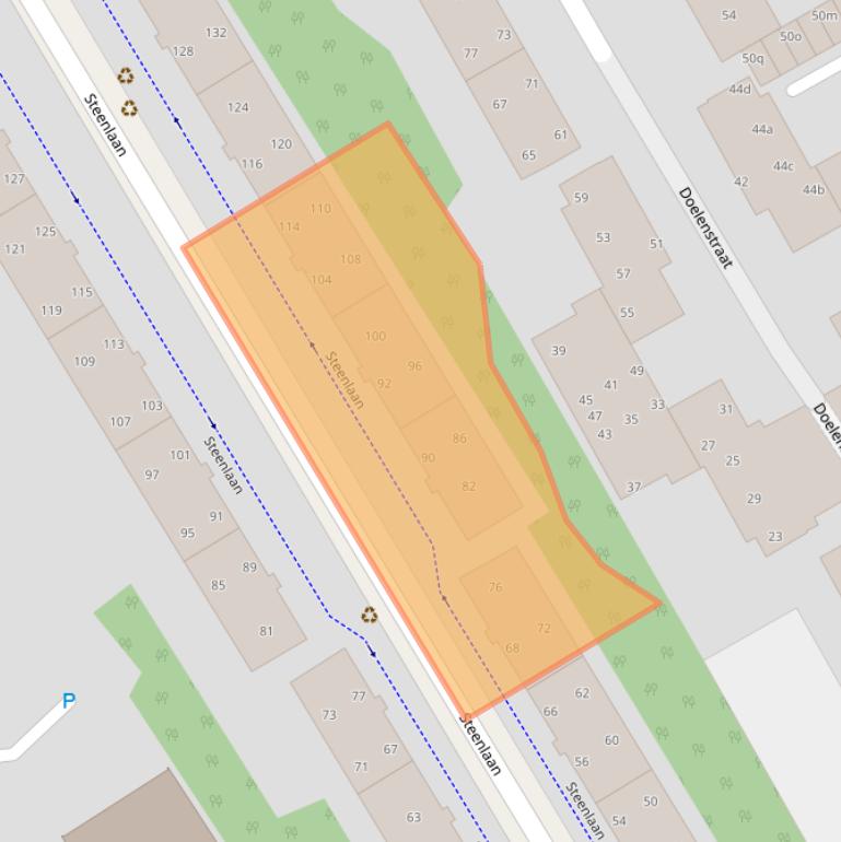 Kaart van postcodegebied 2282BE.