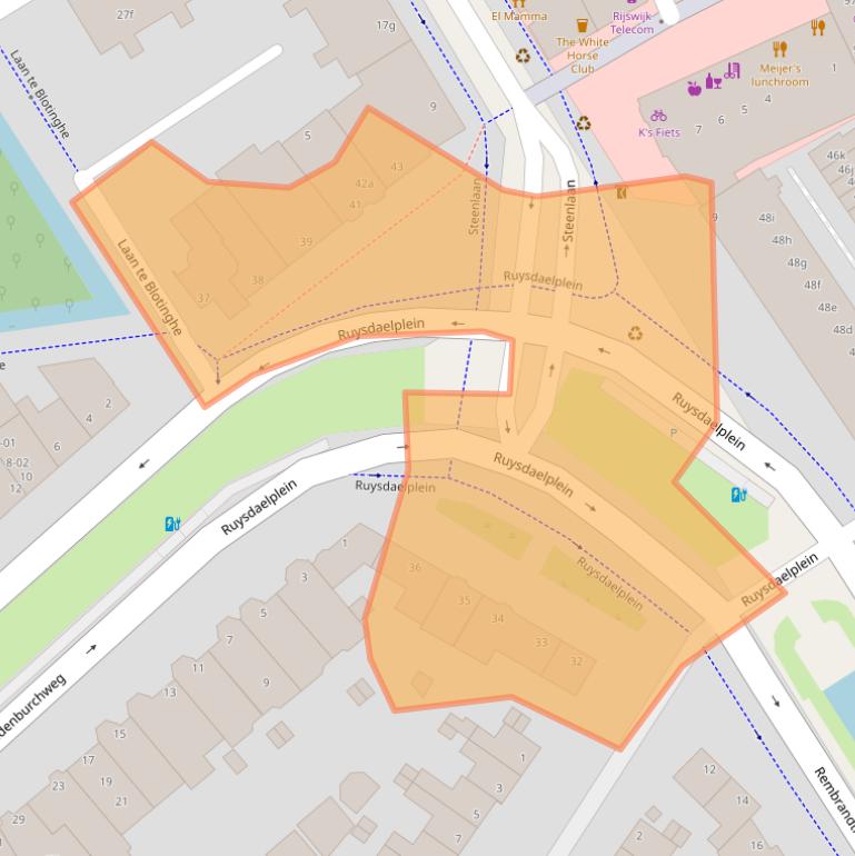 Kaart van postcodegebied 2282BJ.