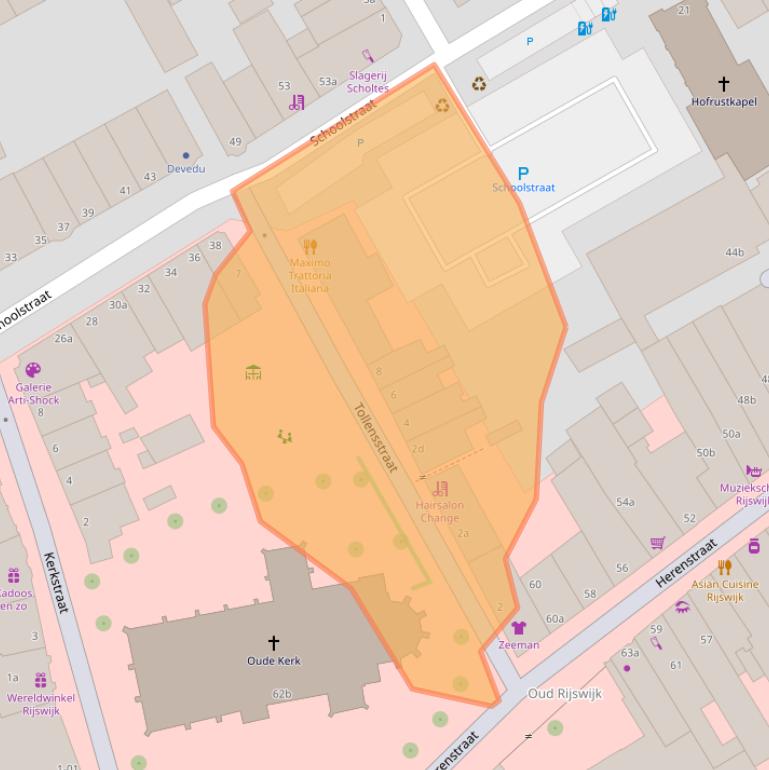 Kaart van postcodegebied 2282BM.