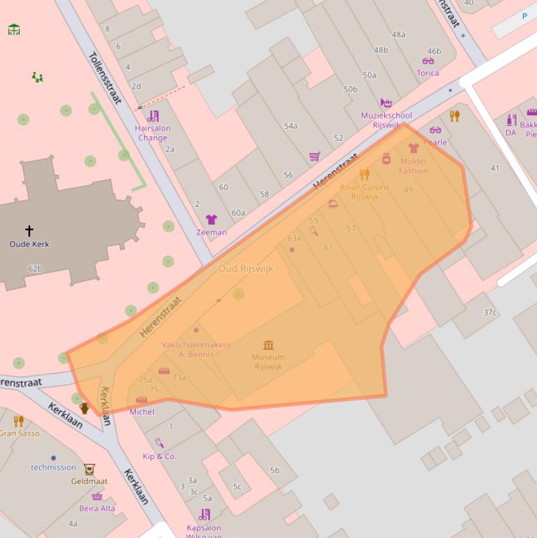 Kaart van postcodegebied 2282BR.