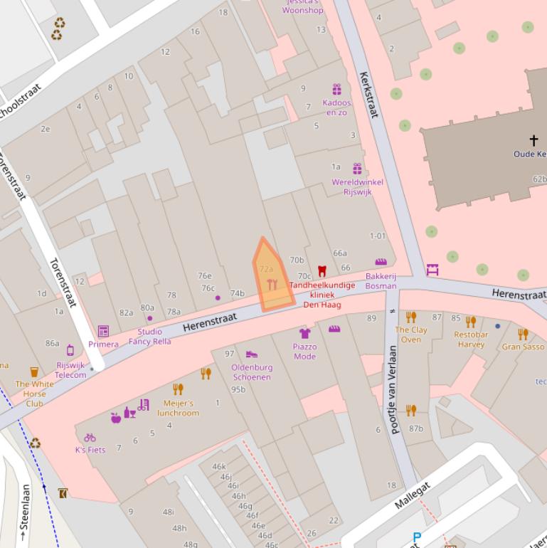 Kaart van postcodegebied 2282BZ.