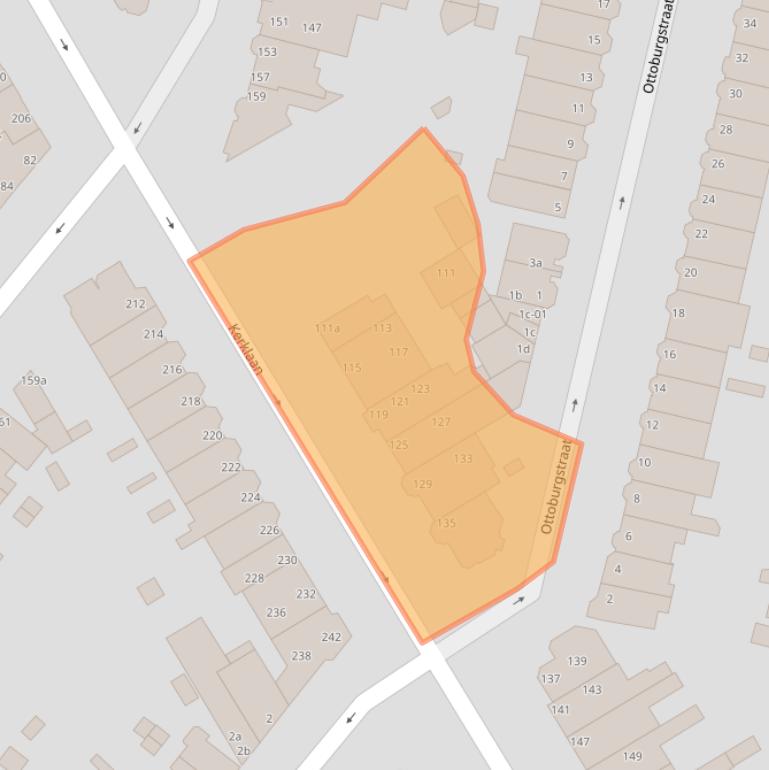 Kaart van postcodegebied 2282CH.