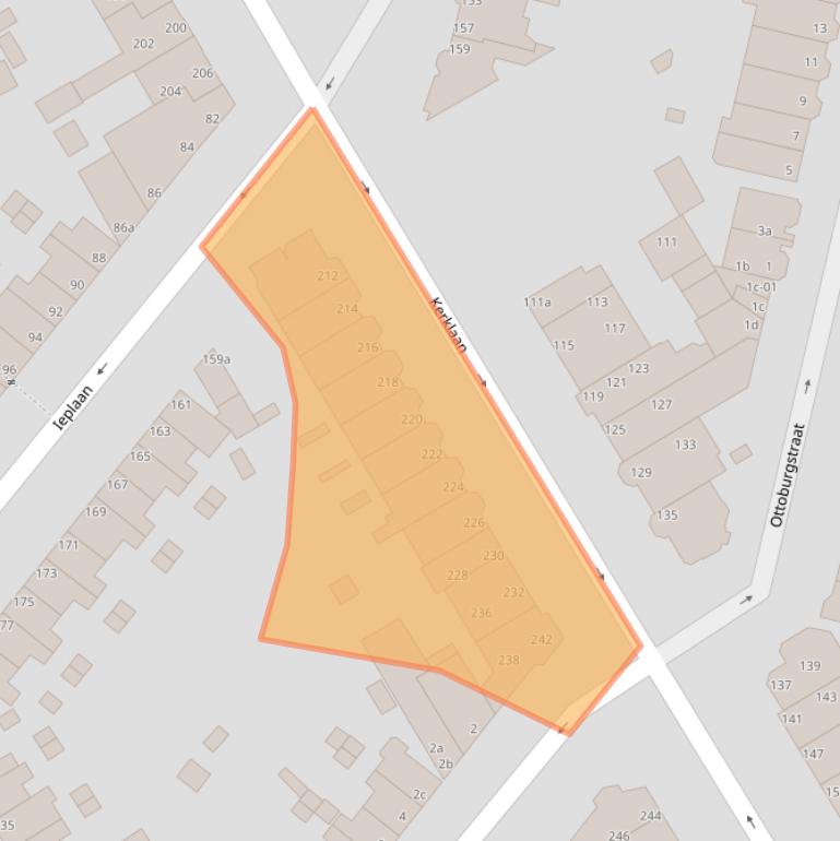 Kaart van postcodegebied 2282CS.