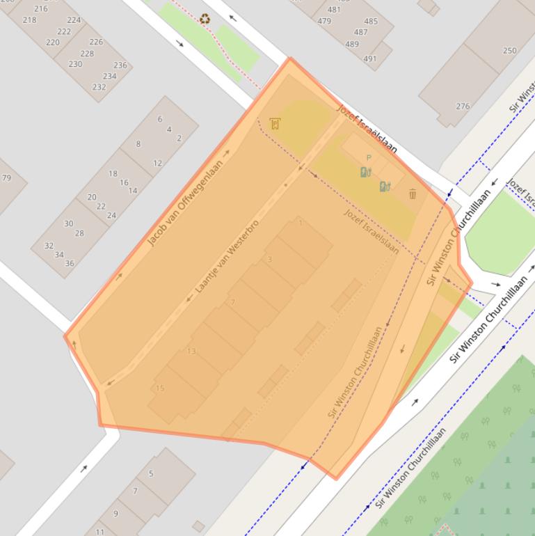 Kaart van postcodegebied 2282DR.