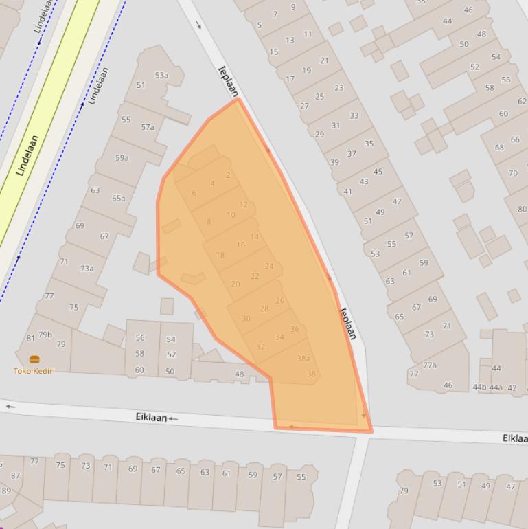 Kaart van postcodegebied 2282EB.