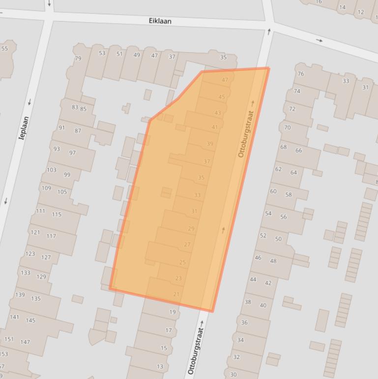 Kaart van postcodegebied 2282EH.