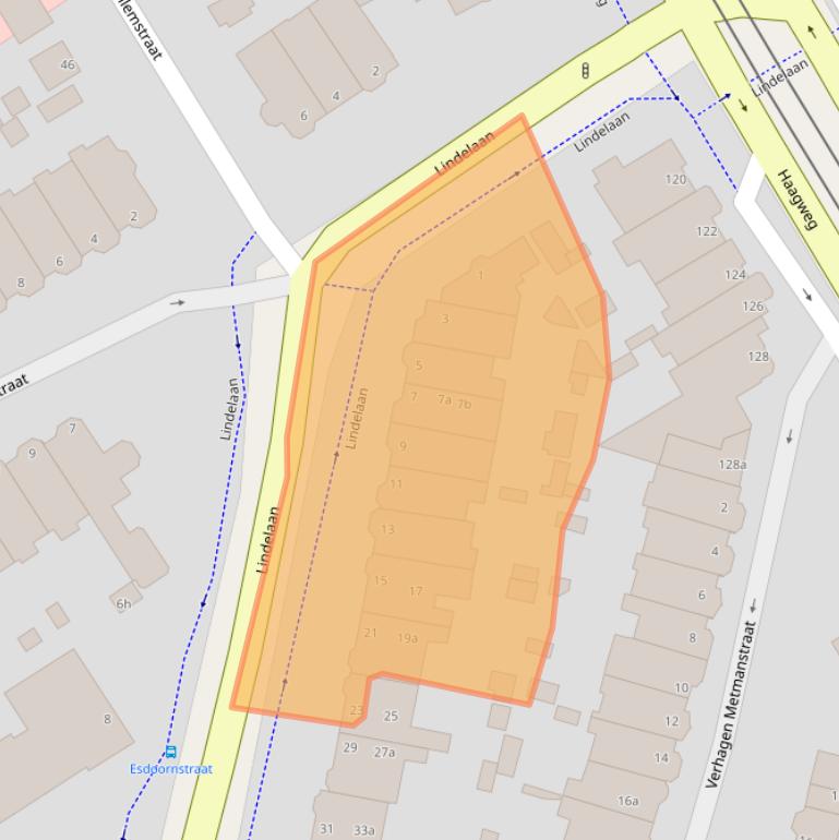 Kaart van postcodegebied 2282EL.