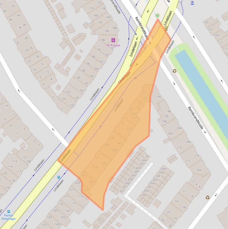 Kaart van postcodegebied 2282ER.