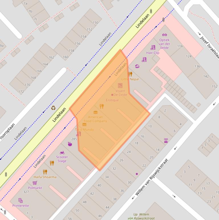 Kaart van postcodegebied 2282EV.
