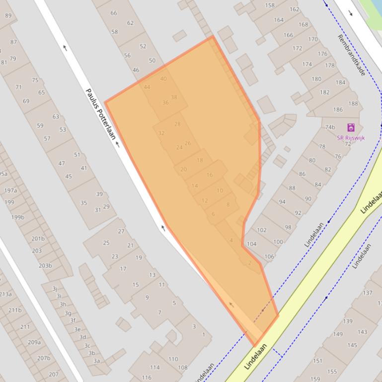 Kaart van postcodegebied 2282GH.