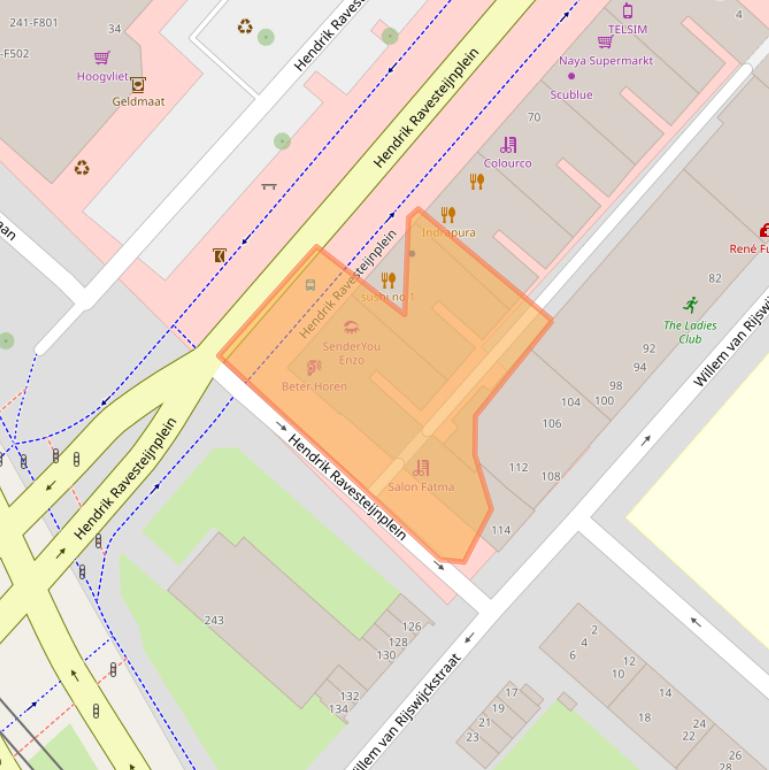 Kaart van postcodegebied 2282GV.