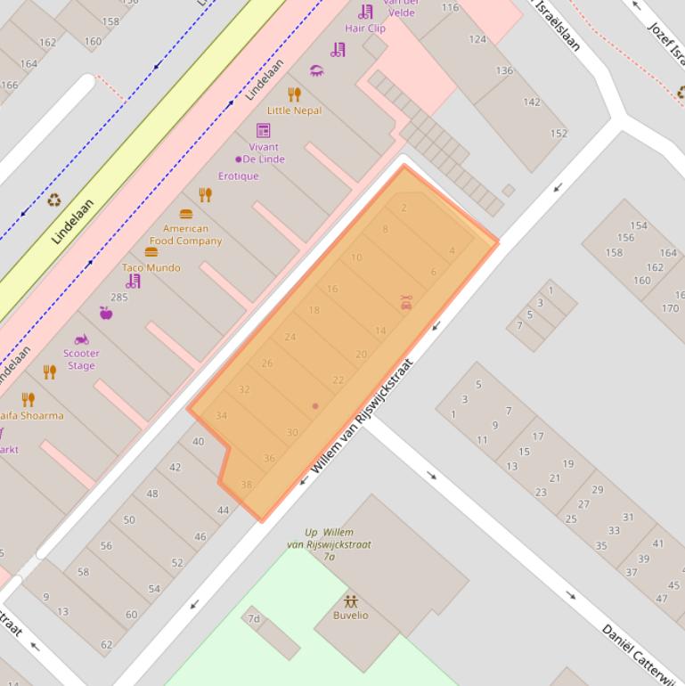 Kaart van postcodegebied 2282HB.