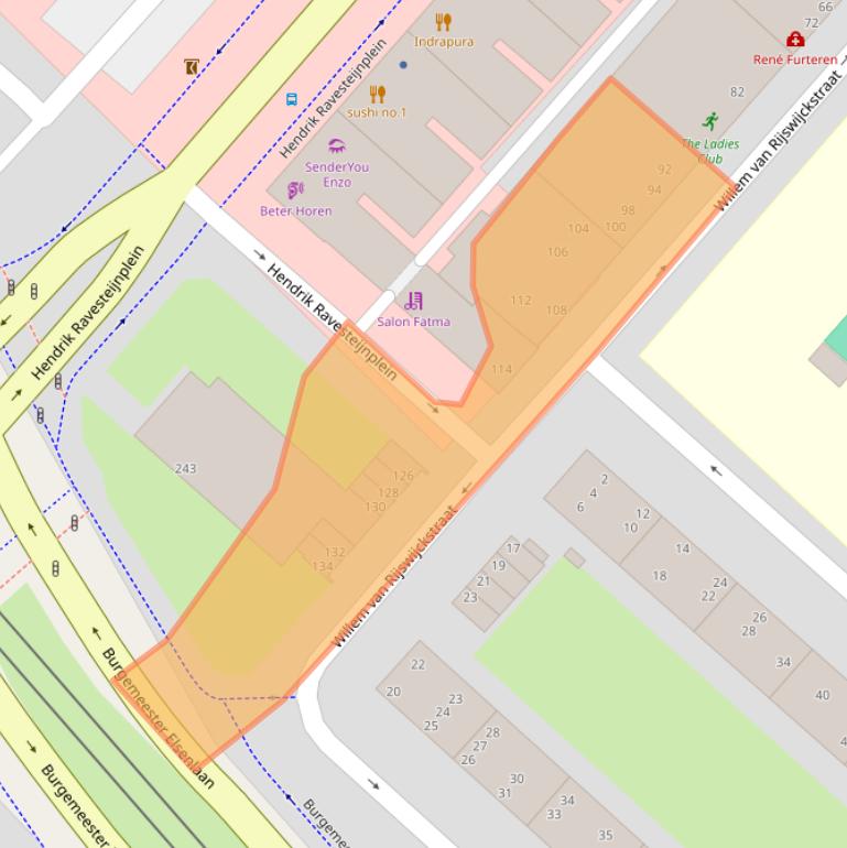 Kaart van postcodegebied 2282HD.