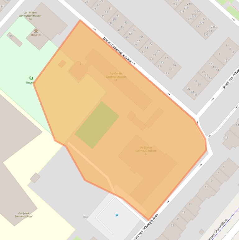 Kaart van postcodegebied 2282HM.