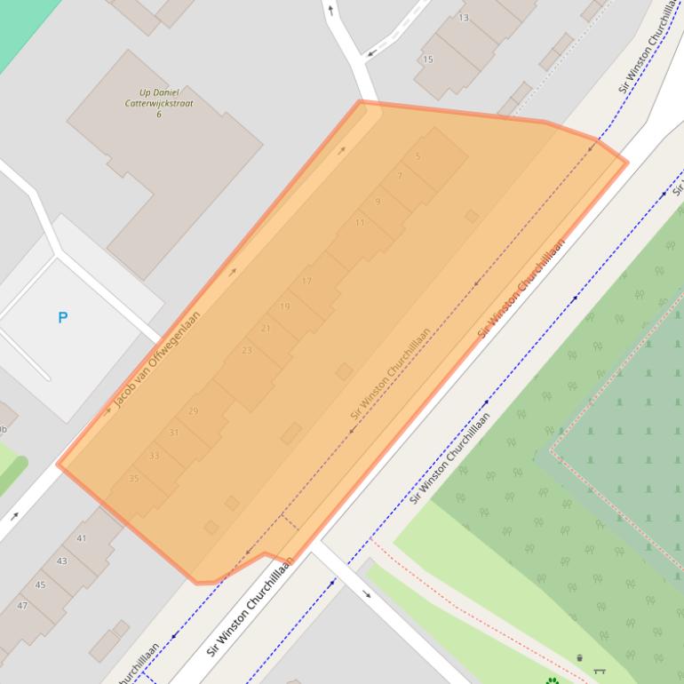 Kaart van postcodegebied 2282HN.