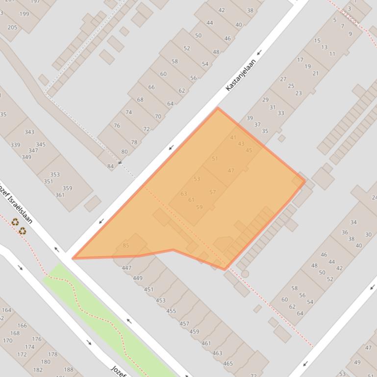 Kaart van postcodegebied 2282HV.